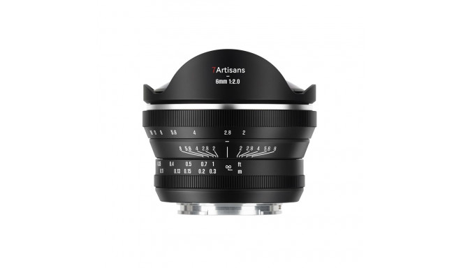 7Artisans kalasilm-objektiiv 6mm f/2 Sony E (APS-C)