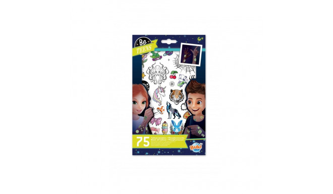 75 wash-off tattoos - phosphorescent, Buki