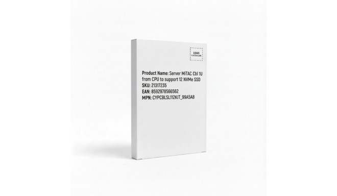 MiTAC 1U serveri kaabel CPU-st 12 NVMe SSD toetamiseks