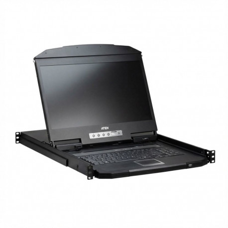ATEN CL3116NX KVM-lüliti 46,99 cm 18,5-tolline TFT VGA PS/2-USB 16 porti saksa klaviatuuripaigutus