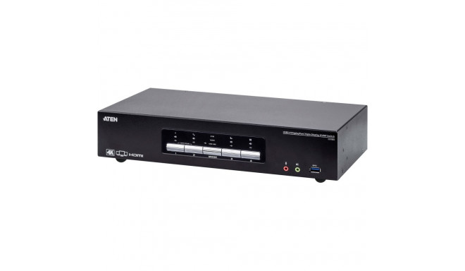"ATEN CS1964 4-Port USB 3.0 4K DisplayPort Dreifach Display KVM Switch"