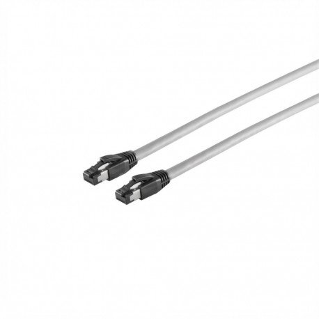 "Delock RJ45 Netzwerkkabel Cat.6A S/FTP Slim 90° oben gewinkelt / gerade 1 m schwarz"