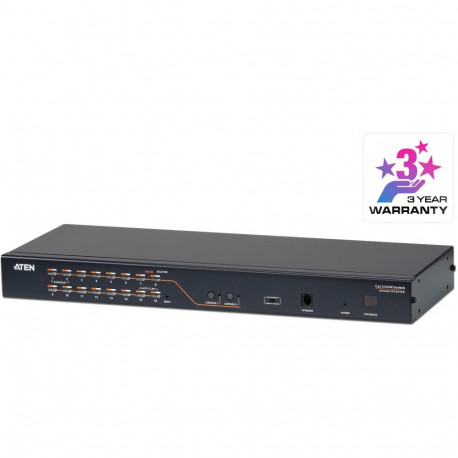 "ATEN KH2516A 2-Konsole 16-Port Multi-Interface DisplayPort HDMI DVI VGA Cat 5 KVM Switch"