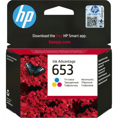 "HP 653 TRI-COLOR ORIGINAL INK"