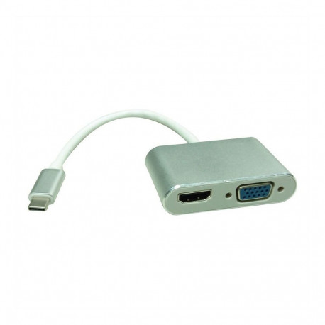 "ROLINE Display Adapter USB Typ C - VGA + HDMI"
