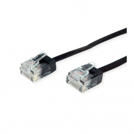 "ROLINE UTP Patchkabel Kat.6A Class EA extra-flach schwarz 2m"