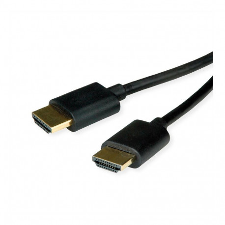 "ROLINE HDMI High Speed Kabel mit Ethernet Slim ST-ST schwarz 2m"