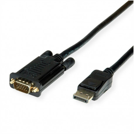 "ROLINE Kabel DisplayPort-VGA DP ST - VGA ST schwarz 1m"