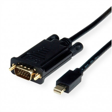 "ROLINE Kabel Mini DisplayPort-VGA Mini DP ST - VGA ST schwarz 1m"