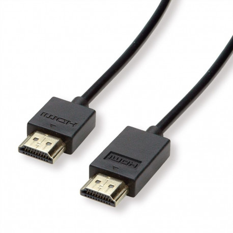 "ROLINE 4K HDMI Ultra HD Kabel mit Ethernet aktiv ST/ST schwarz 2m"