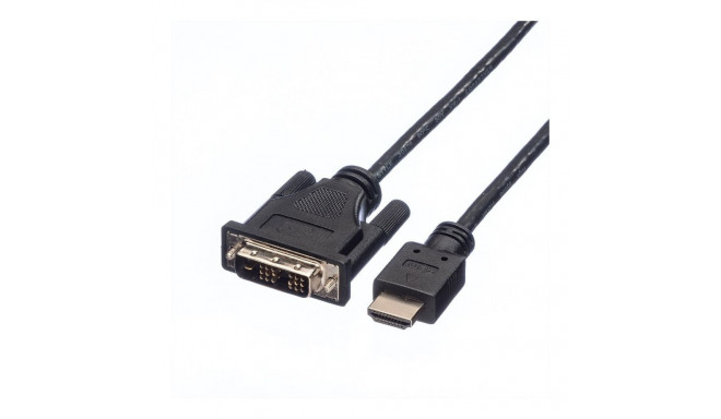 "ROLINE DVI KABEL.DVI-HDMI.1.5M"