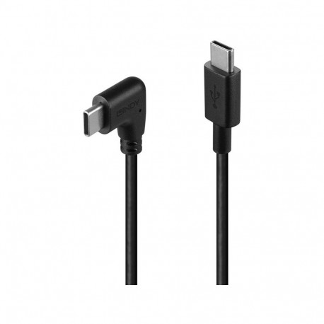 "LINDY USB 2.0 Typ C Kabel, 90° gewinkelt 1m"