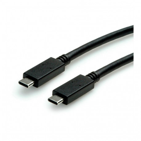 "ROLINE USB 3.2 Gen 2 Kabel C-C ST/ST 10Gbit/s Emark 100W schwarz 0.5m"