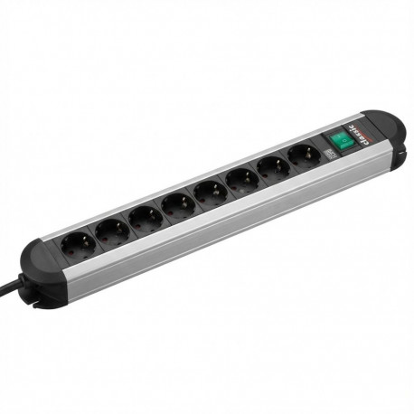 "BACHMANN PRIMO Steckdosenleiste 9x Schutzkontakt Aluminium mit Schalter 1,75m"