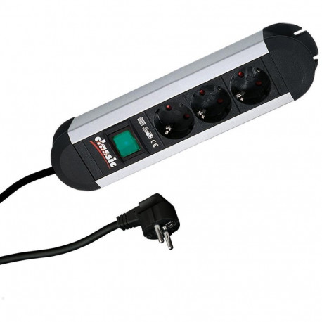 "BACHMANN PRIMO Steckdosenleiste 3x Schutzkontakt Aluminium mit Schalter 1,75m"