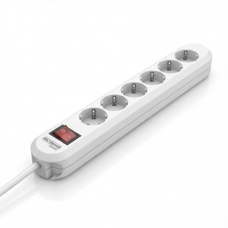 "BACHMANN SMART Steckdosenleiste 6x Schutzkontakt weiss 3m"