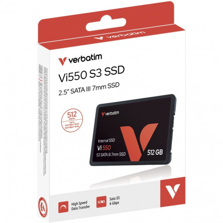 "2,5"" 512GB Verbatim Vi550 S3 Phison 2,5"" (6.3cm) SATAIII intern retail"