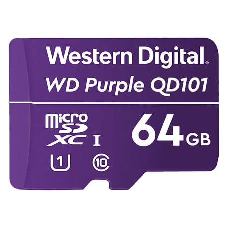 "CARD Western Digital Speicherkarte Purple SC QD101 microSDXC 64 GB"
