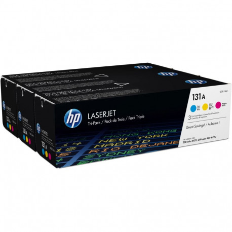 "HP 131A original Toner cartridge U0SL1AM cyan magenta yellow standard capacity 3 x 1.800 pages 3-pa