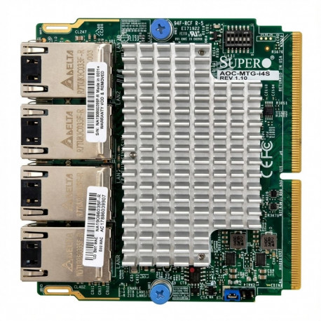 "Supermicro Netzwerkkarte Quad-Port SFP+ SIOM AOC-MTG-i4S Single"