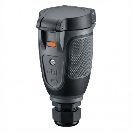 ABL ühenduspesa 100000105 professionaalne SCHUKO Elamid-2K sv IP54 tüüp 1, must