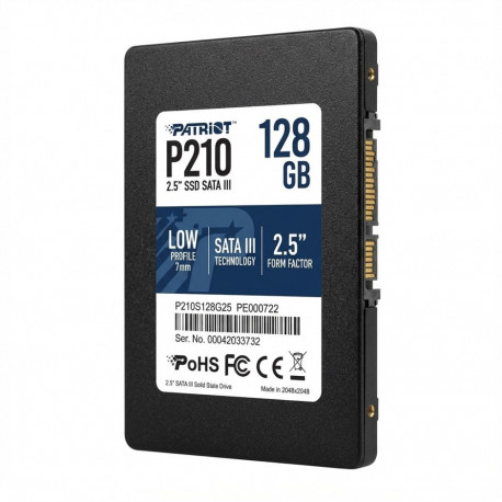 "2,"" Patriot P210 128 GB (schwarz, SATA 6 Gb/s, 2,5"")"