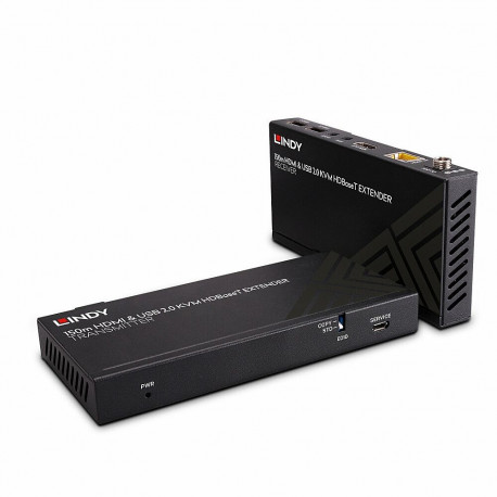 LINDY 150m Cat.6 HDBaseT KVM-pikendi, HDMI 4K60, USB 2.0&IR