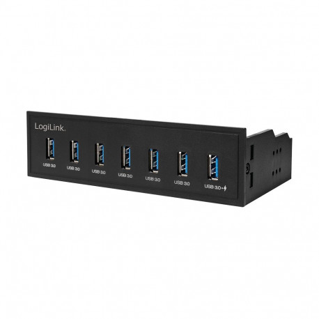 "Logilink USB HUB 3.0, 7-Port, 5,25"" intern + Schnelladeport"