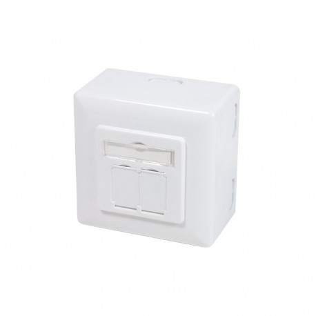 "Logilink CAT 6 Auf und Unterputzdose vollgeschirmt RAL 9003"