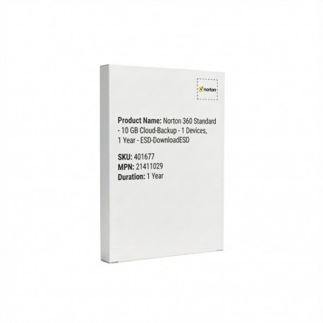 Norton 360 Standard 10GB pilvevarundus 1 seade 1 aasta ESD-allalaadimine