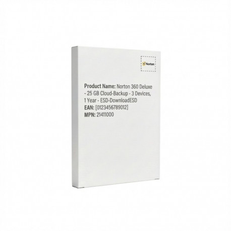 "Norton 360 Deluxe - 25 GB Cloud-Backup - 3 Devices, 1 Year - ESD-DownloadESD"