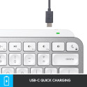 "Logitech MX Keys Mini for Mac - Tastatur - hinterleuchtet - Bluetooth - QWERTZ - Schweiz - Pale Gra