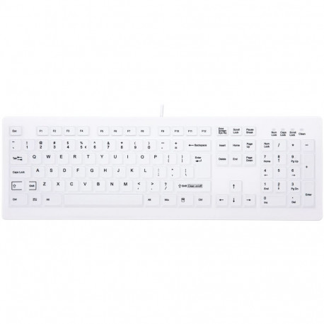 "Cherry AK-C8100F-U1-W/US - wischdesinfizierbar - weiß - US englisch"