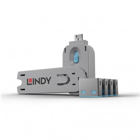 "STICK LINDY USB Typ A Portschlösser 4xBlau mit Schlüssel"