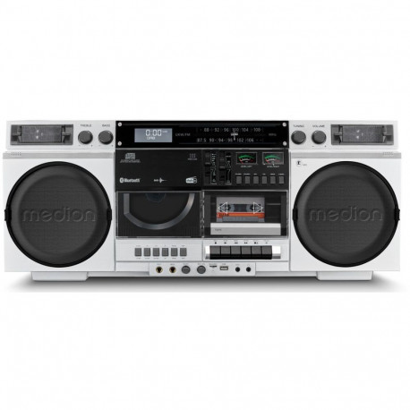 "Medion P66538 Retro-Boombox weiß"