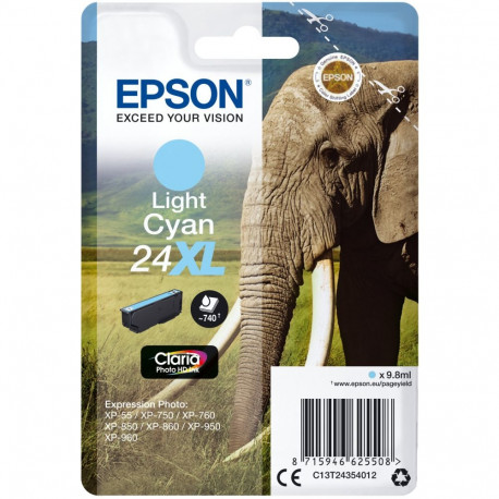 "Epson 24XL Claria Photo HD light cyan"