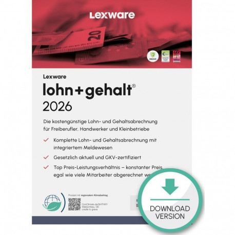 "Lexware Lohn+Gehalt 2026 - 1 Device, 1 Year - ESD-DownloadESD"