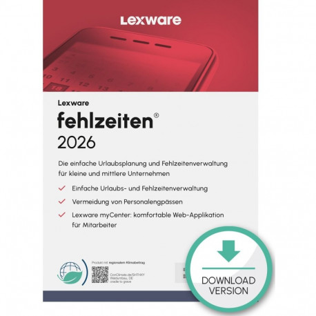 "Lexware Fehlzeiten 2026 - 1 Device, 1 Year - ESD-DownloadESD"