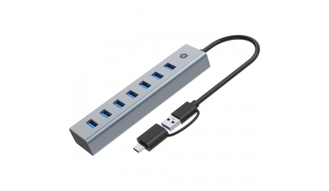 "CONCEPTRONIC 7-Port Hub USB-A3.0/-C Adap.->7xA3.0 o.Netz. gr"