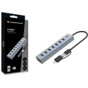 "CONCEPTRONIC 7-Port Hub USB-A3.0/-C Adap.->7xA3.0 o.Netz. gr"