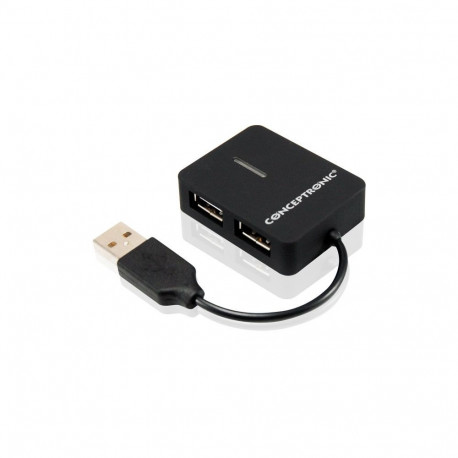"CONCEPTRONIC 4-Port Hub USB-A2.0->4xA2.0 o.Netz. sw"