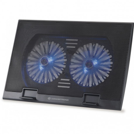 "CONCEPTRONIC 2-Fan USB-A2.0 Laptop-Kühlpad 30Kg 17"" sw"