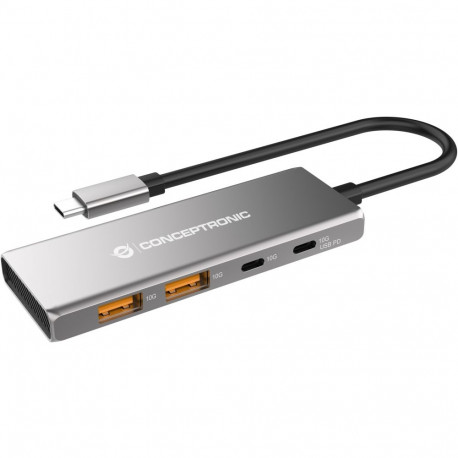 "CONCEPTRONIC 4-1 Dock USB-C->2xUSB-C/2xUSB-A/100WPD 25cm gr"