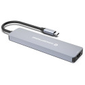 "CONCEPTRONIC 7-1 Dock USB-C->HDMI/3xUSB-A/SD/TF/+ 25cm gr"