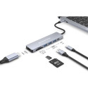 "CONCEPTRONIC 7-1 Dock USB-C->HDMI/3xUSB-A/SD/TF/+ 25cm gr"