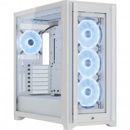 "Corsair iCUE 5000X RGB QL Edition Mid-Tower ATX Gaming Gehäuse weiß"