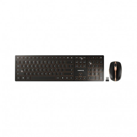 "Cherry DW 9000 Slim - Tastatur-und-Maus-Set - kabellos - 2.4 GHz. Bluetooth 4.0 - US mit Euro-Symbo