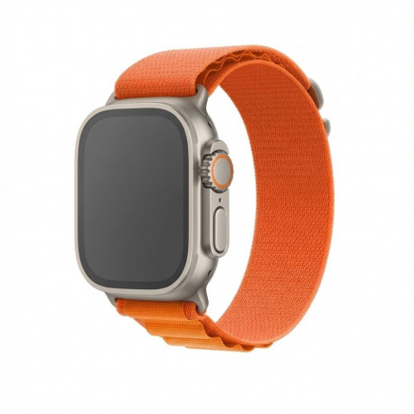 "Premium Plus Armband für Apple Watch, Orange/Grau, 44mm, 45mm, 42mm (Series 1/2/3), 49mm, 46mm, GA-