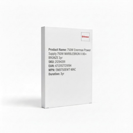 "750W Enermax Power Supply 750W MARBLEBRON II 80+ BRONZE 3yr"