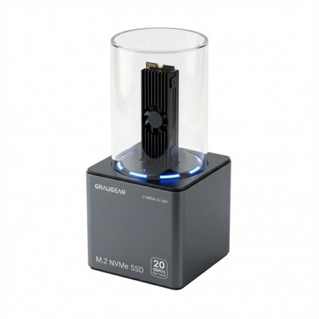 "GRAUGEAR DM.2 Klone Station M.2 NVMe SSD mit Lüfter 20Gbit"